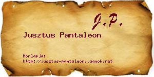 Jusztus Pantaleon névjegykártya